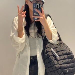 Free People Quilted Carryall Bag